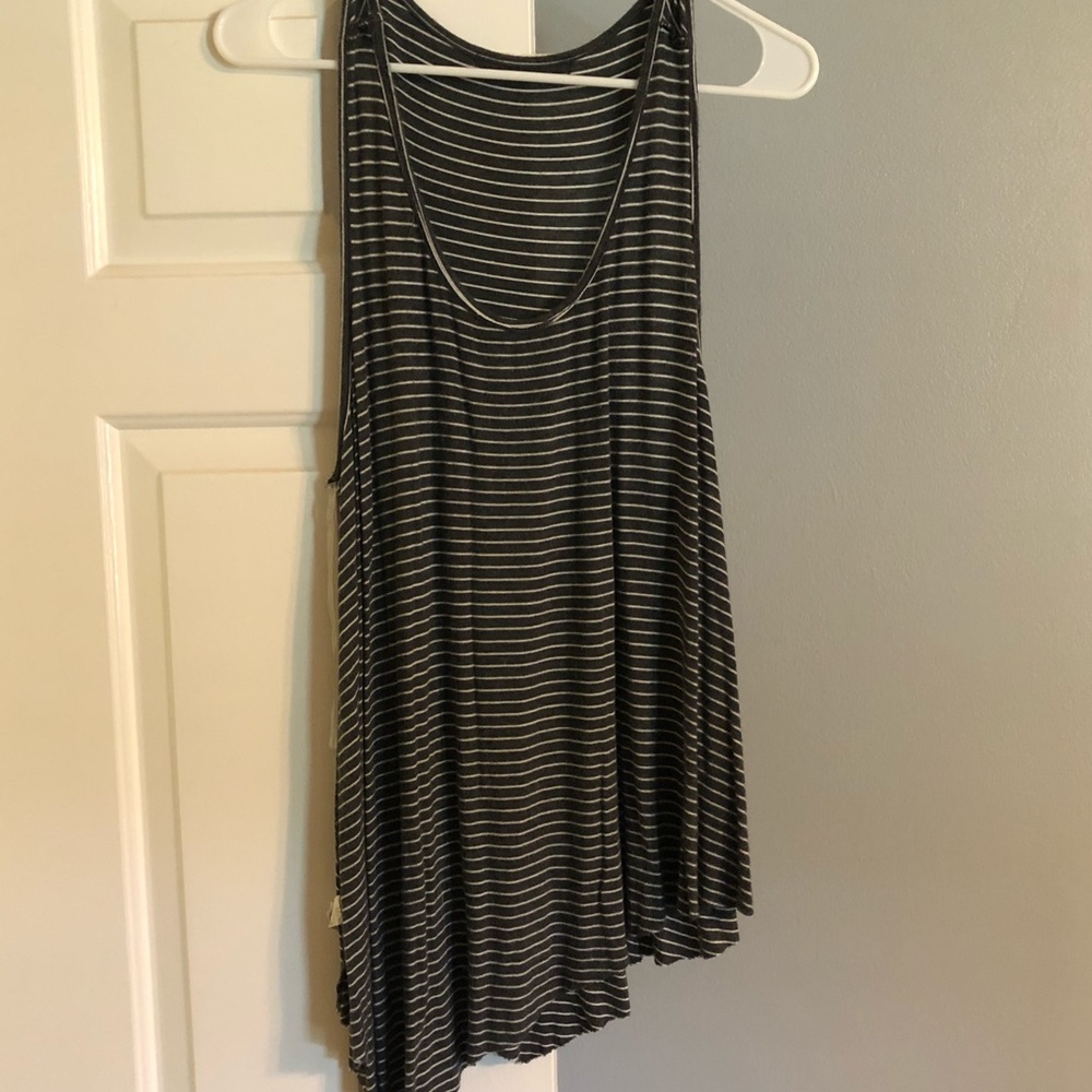 Grey and white tank